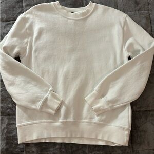 Zara Plain White Sweater.